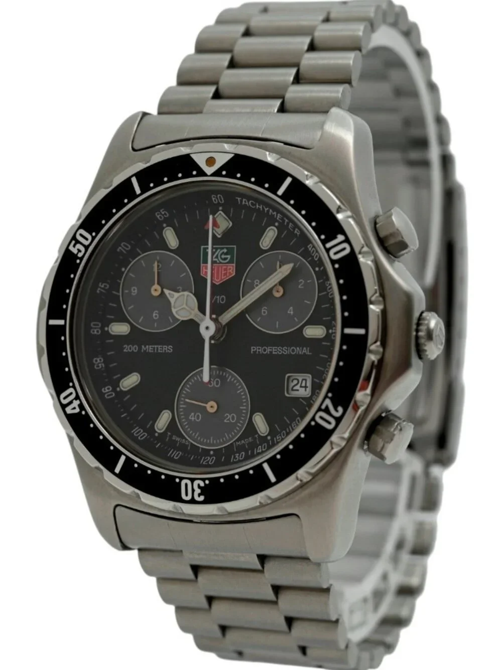Tag Heuer 37mm Men's Professional 2000 Series Chronograph SS Watch Ref: 570.206!